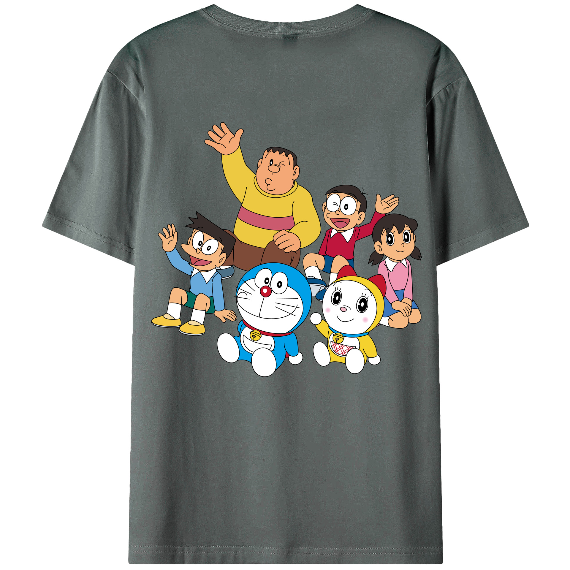 （画像用） ドラえもん 骨川 スネ夫 Doraemon Honekawa Suneo 綿100％ メンズ半袖Tシャツ（バックプリント） 通気性
